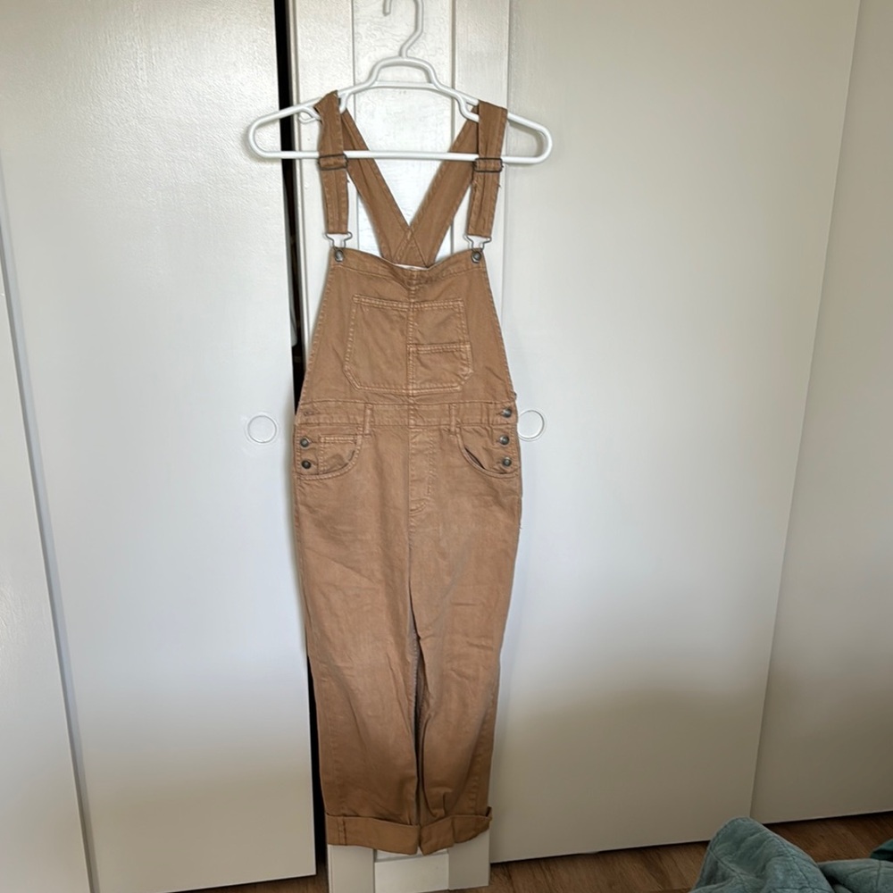 We The Free Brown Overalls with Adjustable Straps